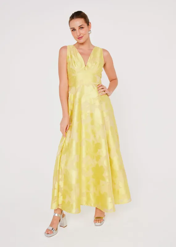 Martha Gown Yellow Azalea Organza made by Abbey Glass