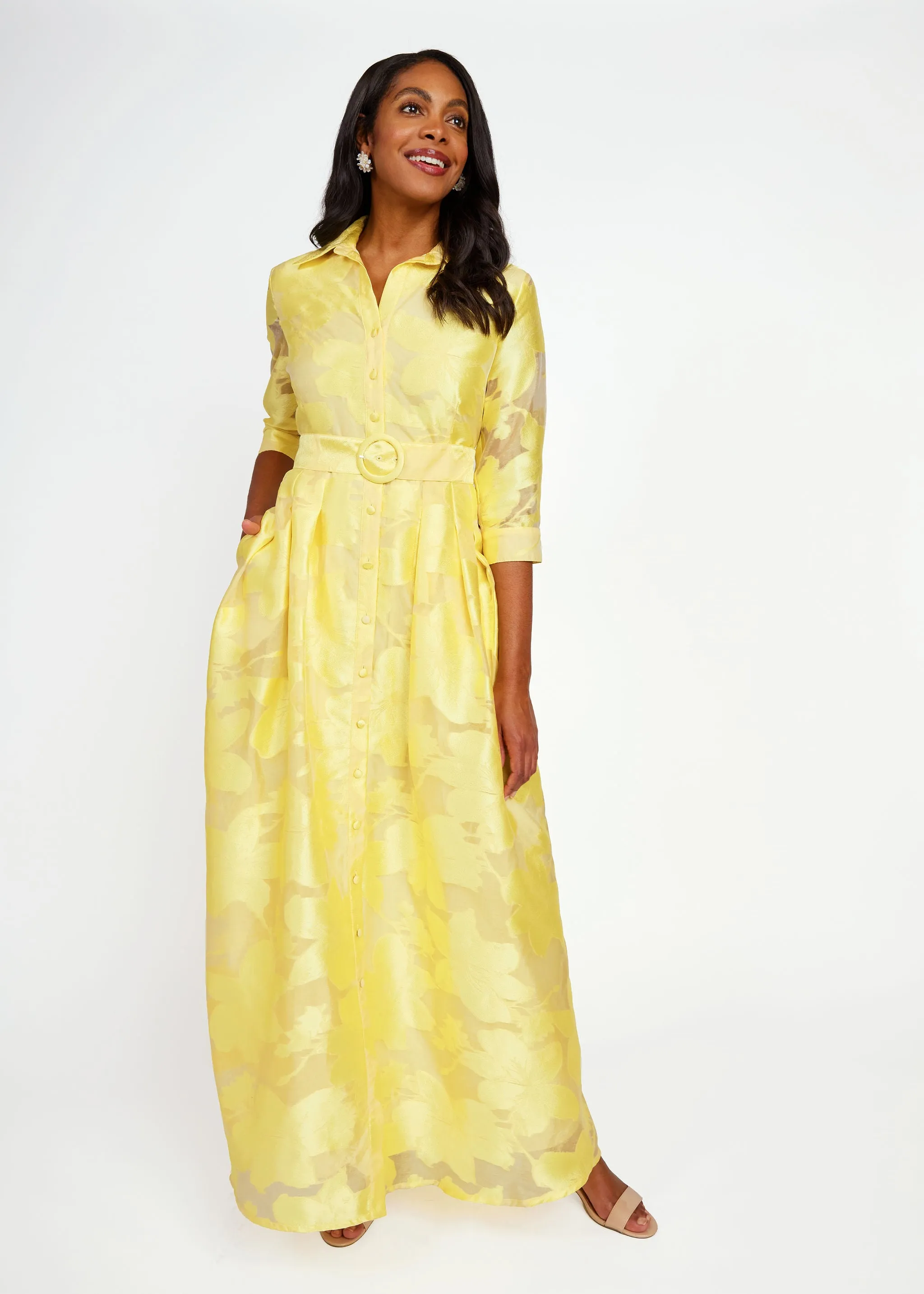 Cecilia Gown Yellow Azalea Organza sold by Abbey Glass product image thumbnail 4