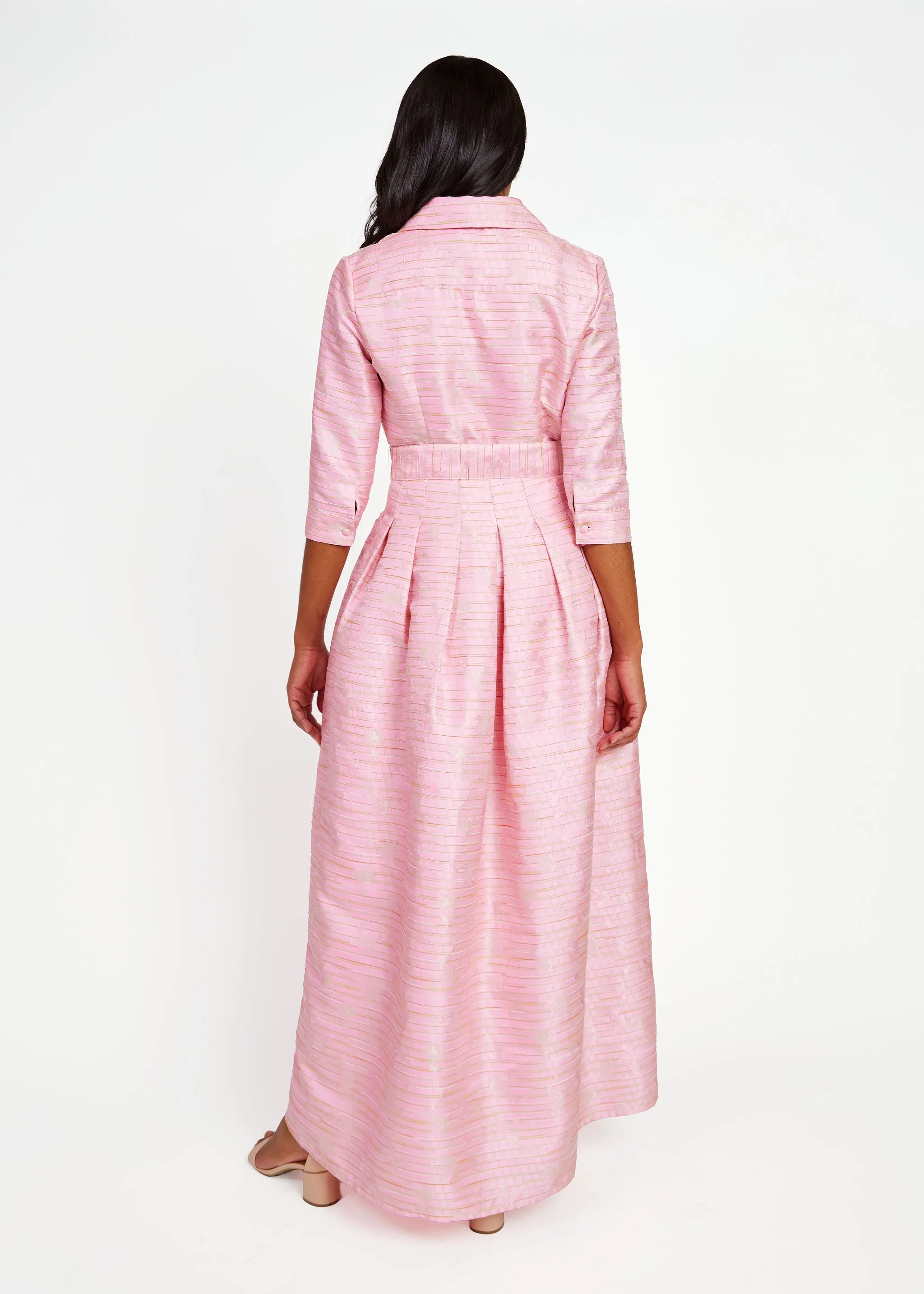 Cecilia Gown Pink Textured Dupioni sold by Abbey Glass product image thumbnail 5