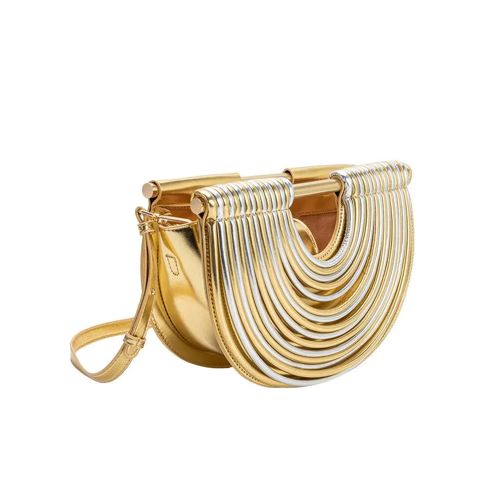 Eleanor Metallic Semi-Circle Crossbody Bag sold by Abbey Glass product image thumbnail 2