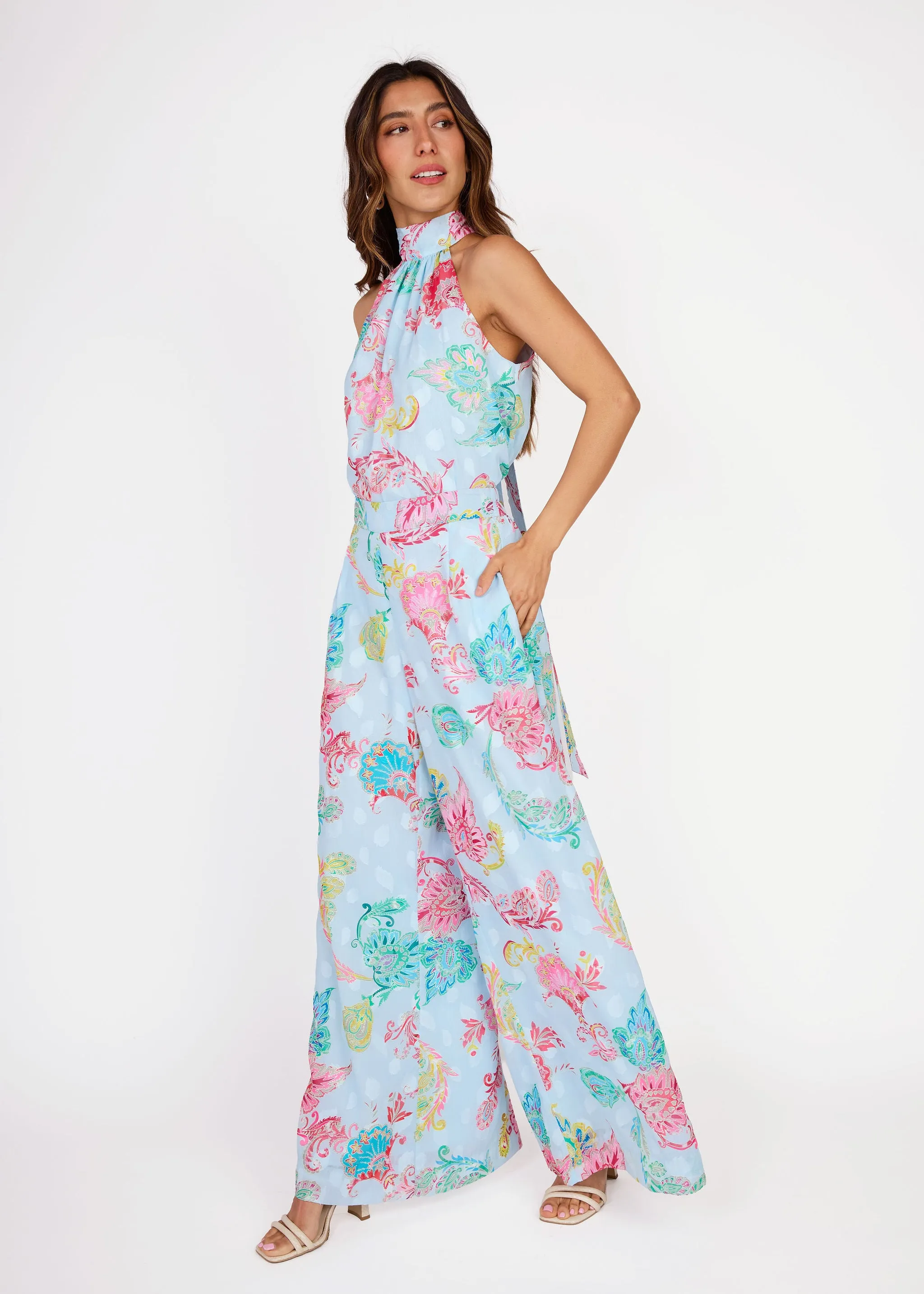 Goldie Pant Sky Blue Paisley Chiffon sold by Abbey Glass product image thumbnail 5