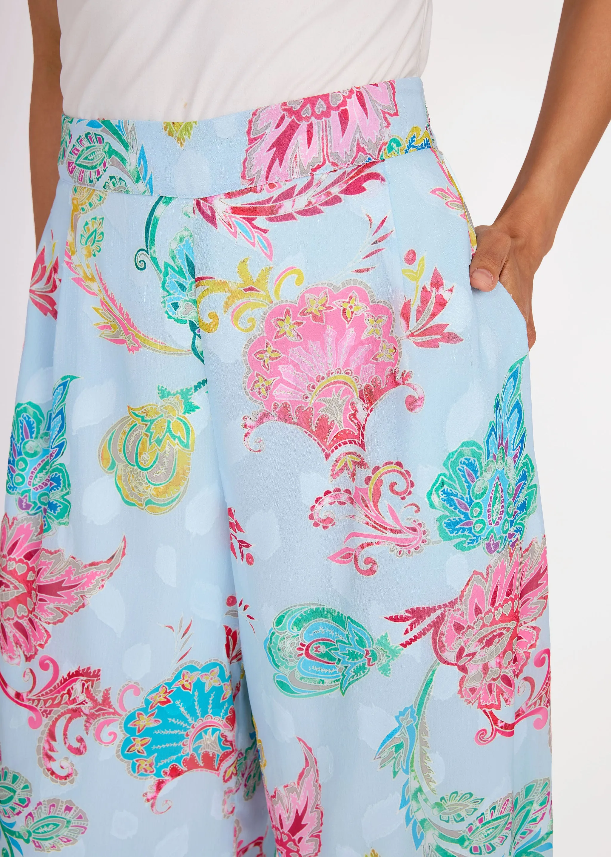 Goldie Pant Sky Blue Paisley Chiffon sold by Abbey Glass product image thumbnail 2