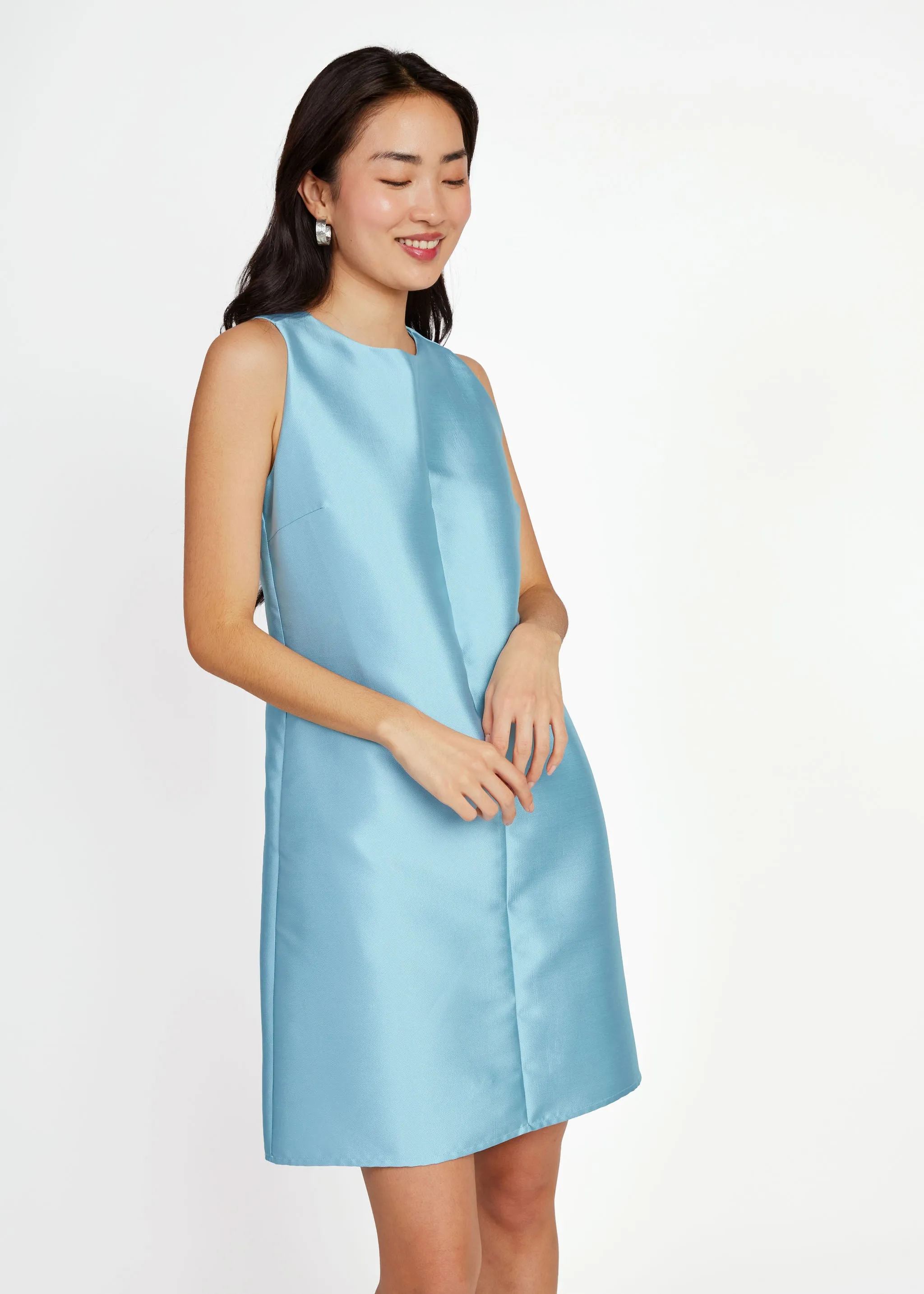 Hannah Mini Dress Sky Blue Mikado sold by Abbey Glass product image thumbnail 3