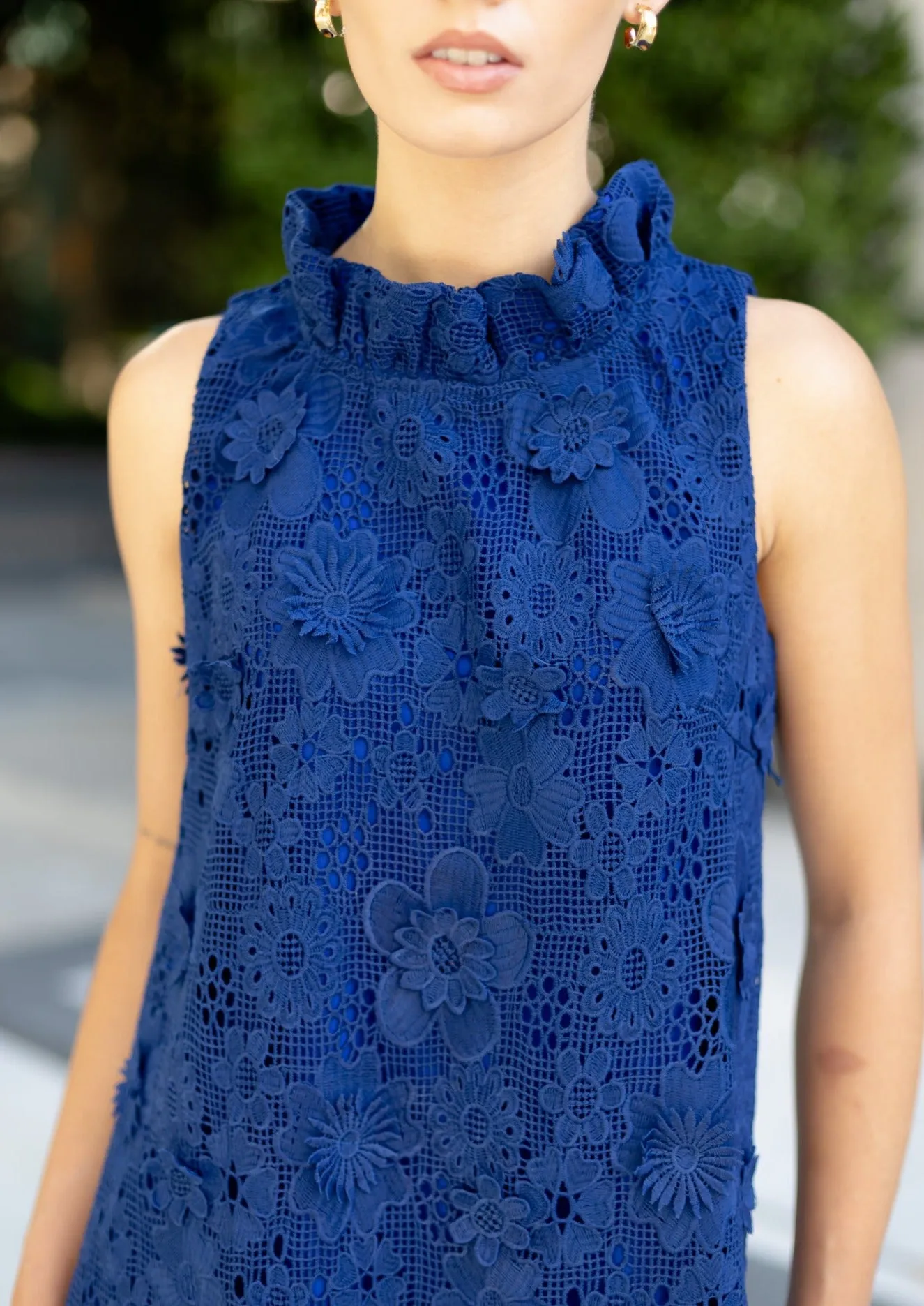 Betty Dress Royal Blue 3-D Lace sold by Abbey Glass product image thumbnail 4