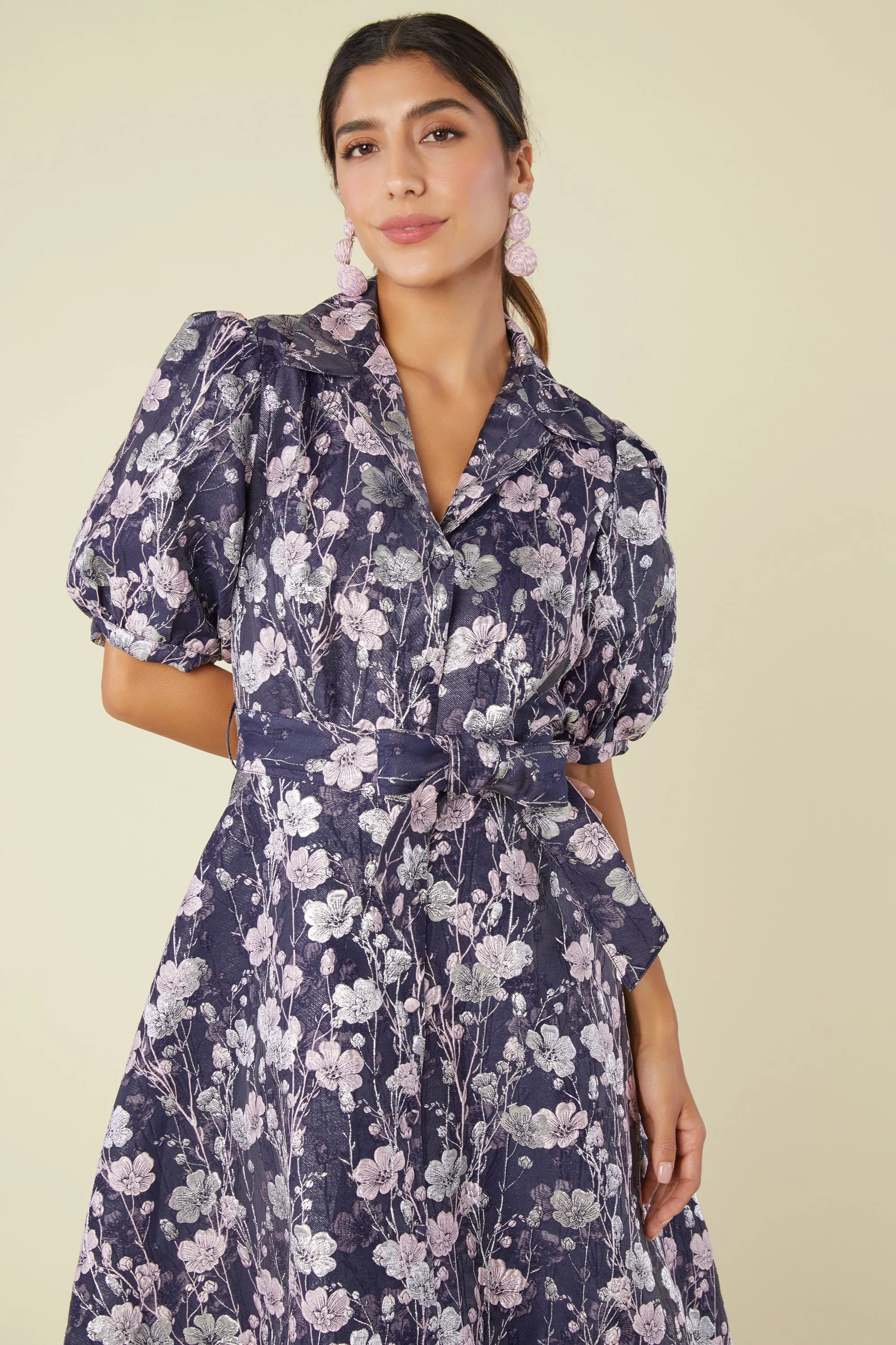 Charlotte Gown Silver Stems Jacquard sold by Abbey Glass product image thumbnail 2