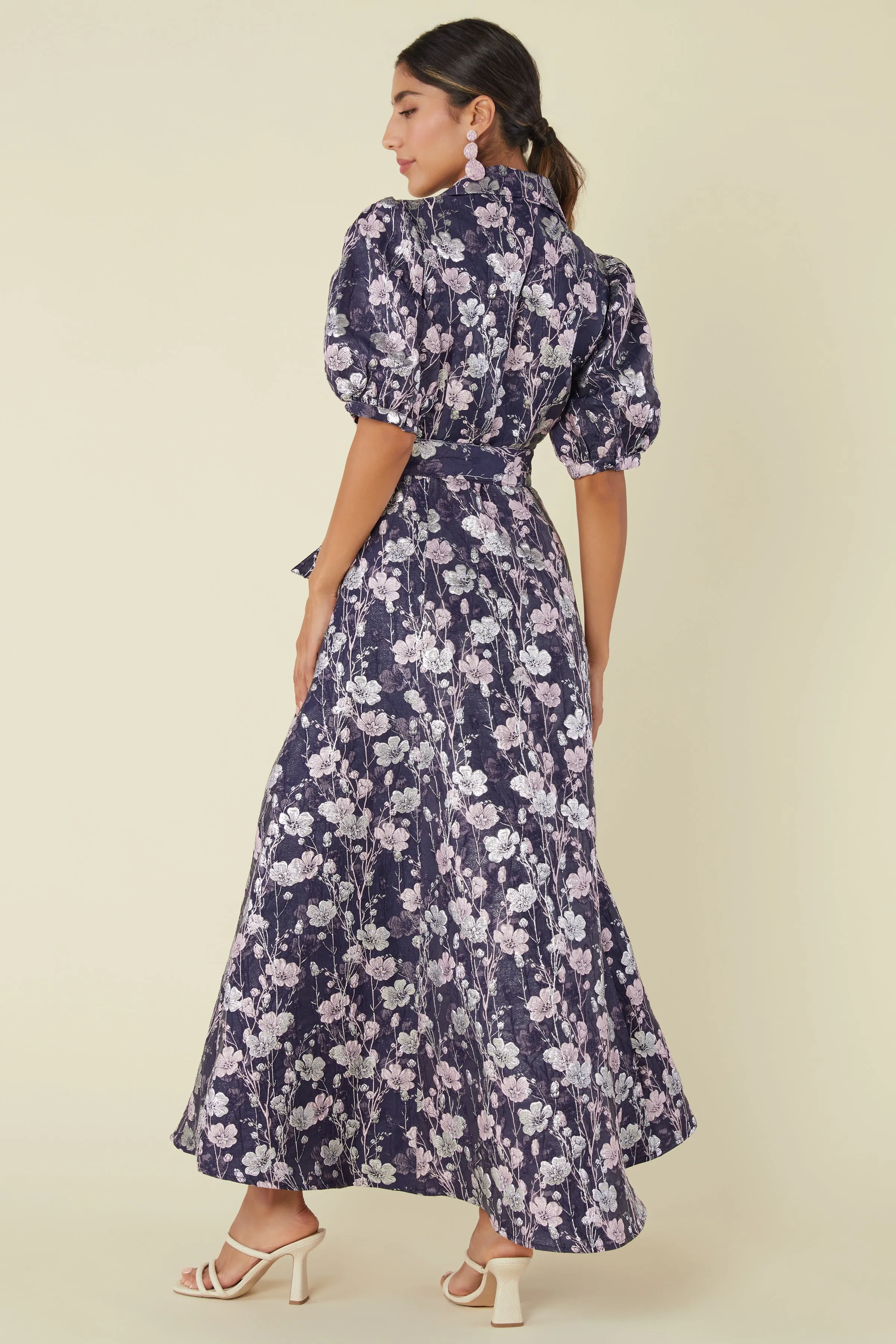 Charlotte Gown Silver Stems Jacquard sold by Abbey Glass product image thumbnail 3