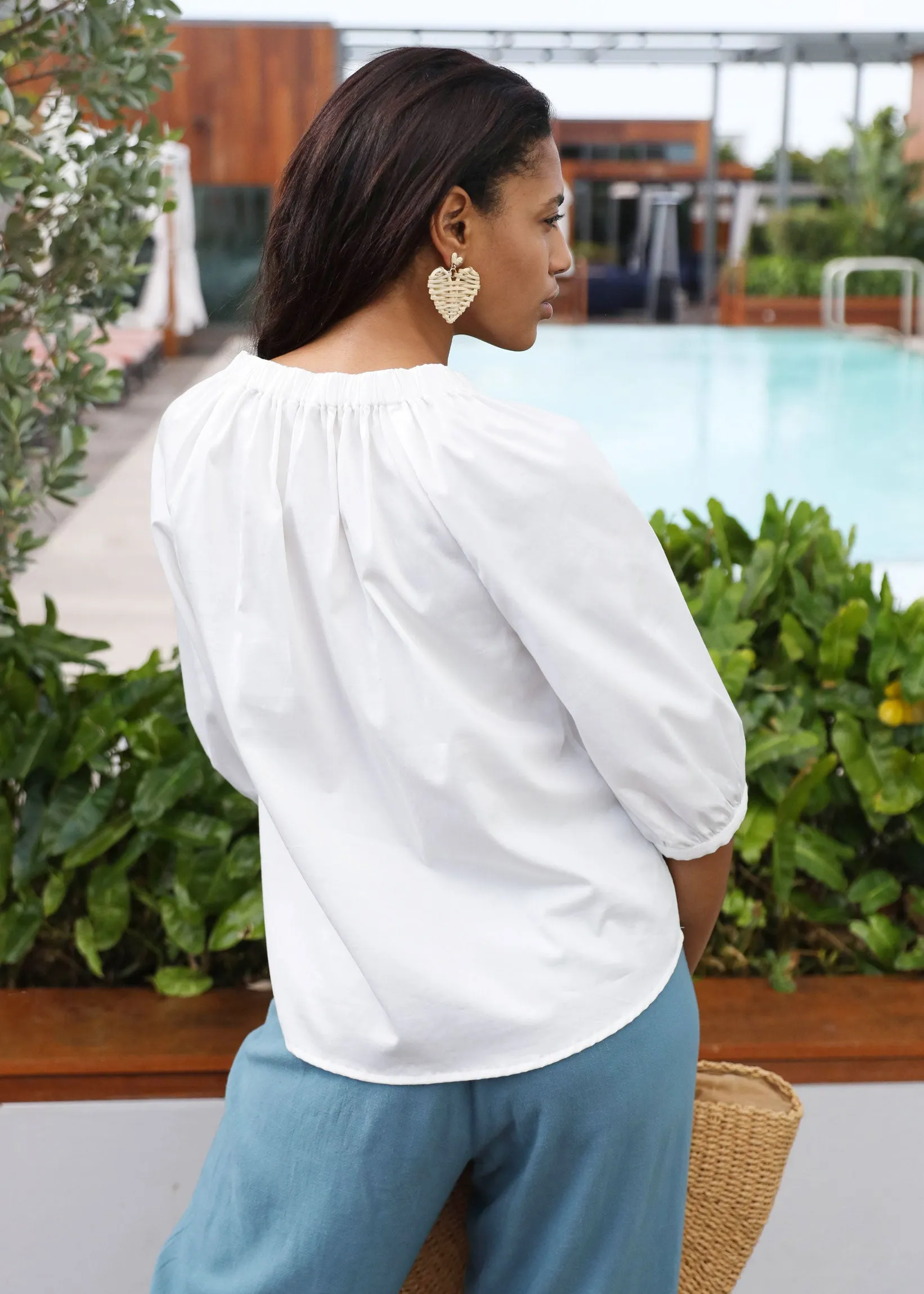 Anna V-Neck Top White sold by Abbey Glass product image thumbnail 4