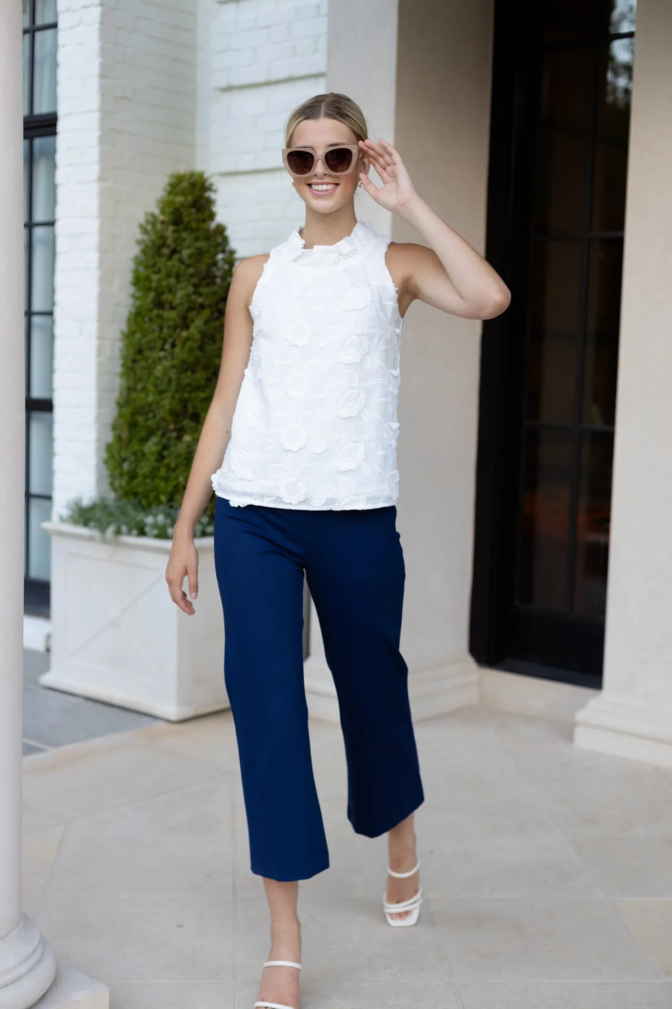 Blair Cropped Pant Navy Ponte sold by Abbey Glass product image thumbnail 2