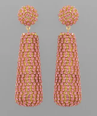 Crystal Cylinder Drop Earrings sold by Abbey Glass product image thumbnail 3