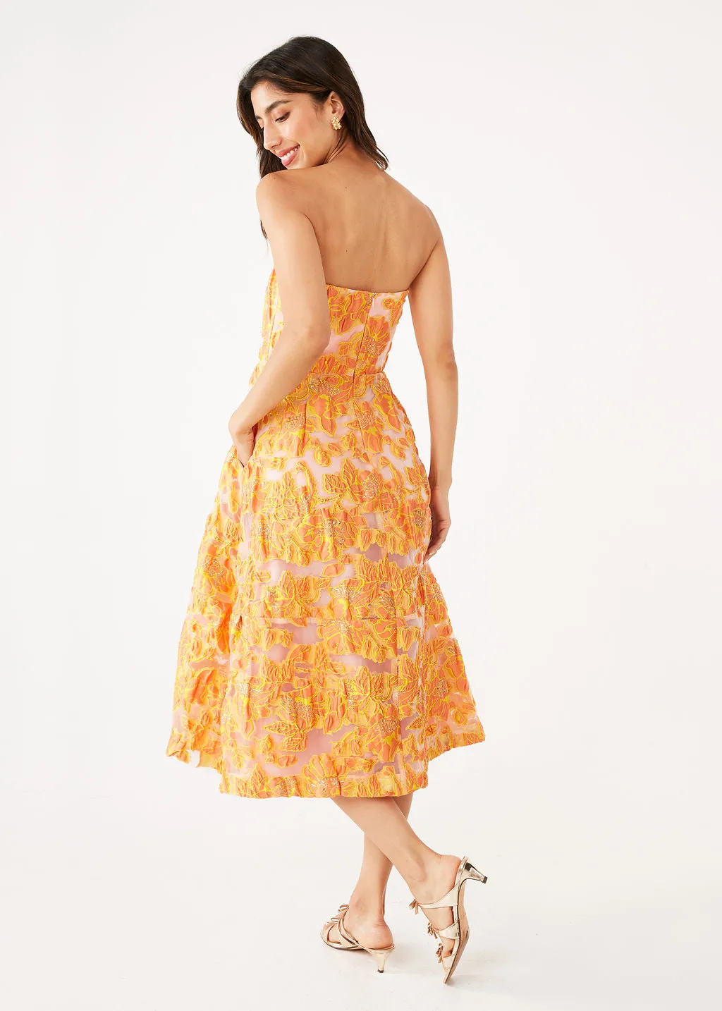 Catherine Dress Orange Blossom Organza sold by Abbey Glass product image thumbnail 4