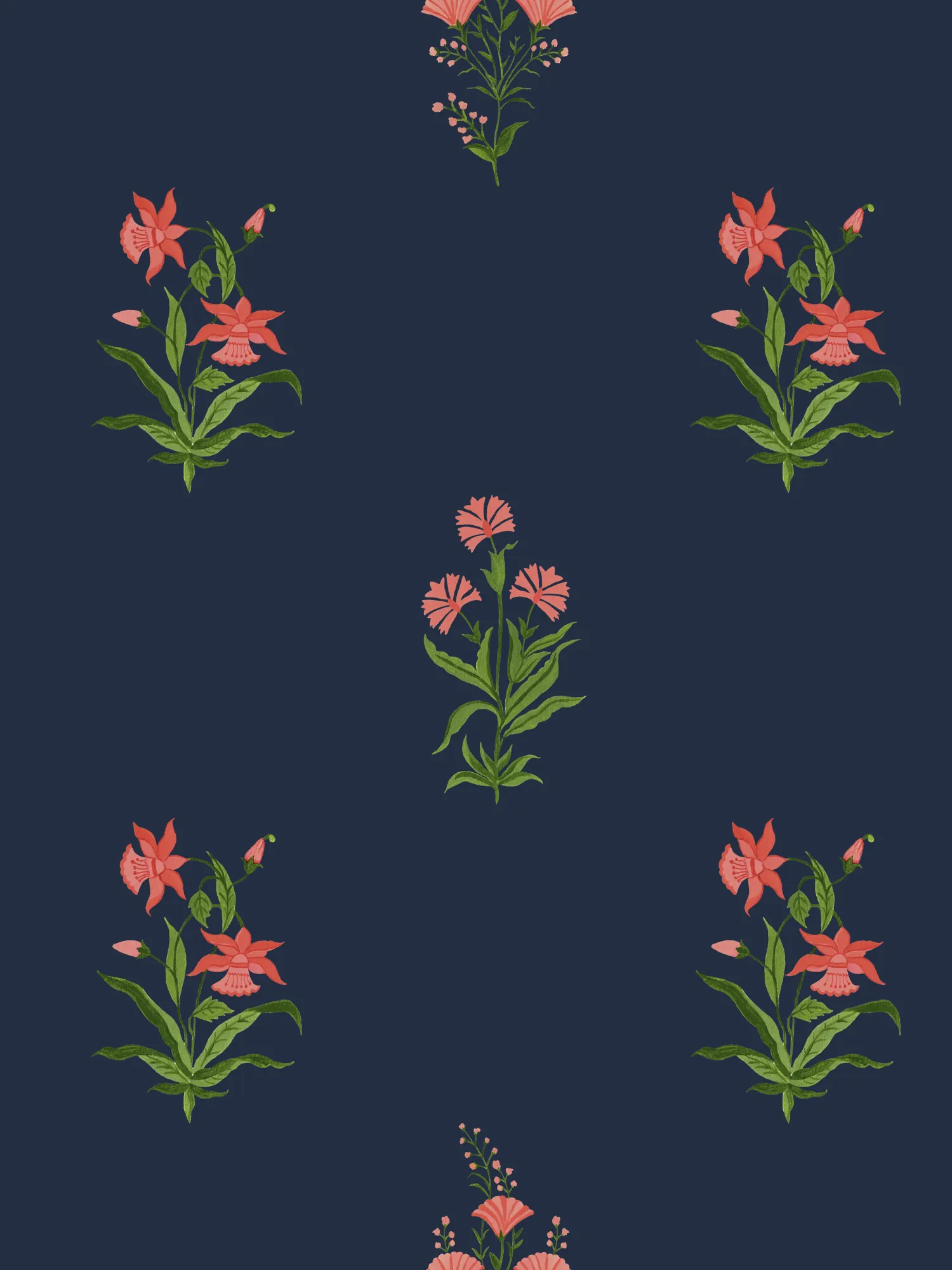 The Elle Midi Dress | Navy Jaipur Floral sold by Beau & Ro product image thumbnail 4