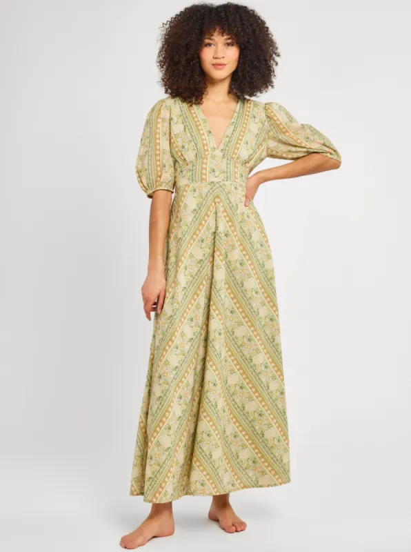 Florencia Dress in Cotswold Stripe sold by Beau & Ro