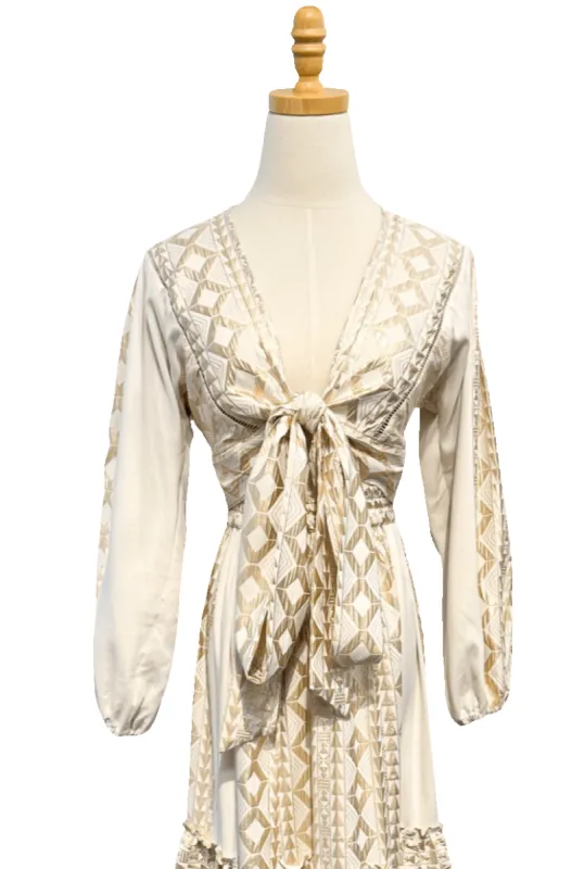 Off White Tie Front Top sold by Beau & Ro