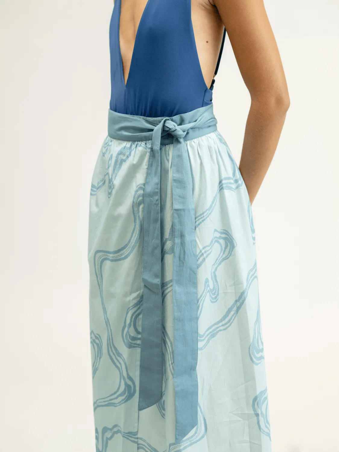 The Sullivan Skirt | Marsh Blue sold by Beau & Ro product image thumbnail 5