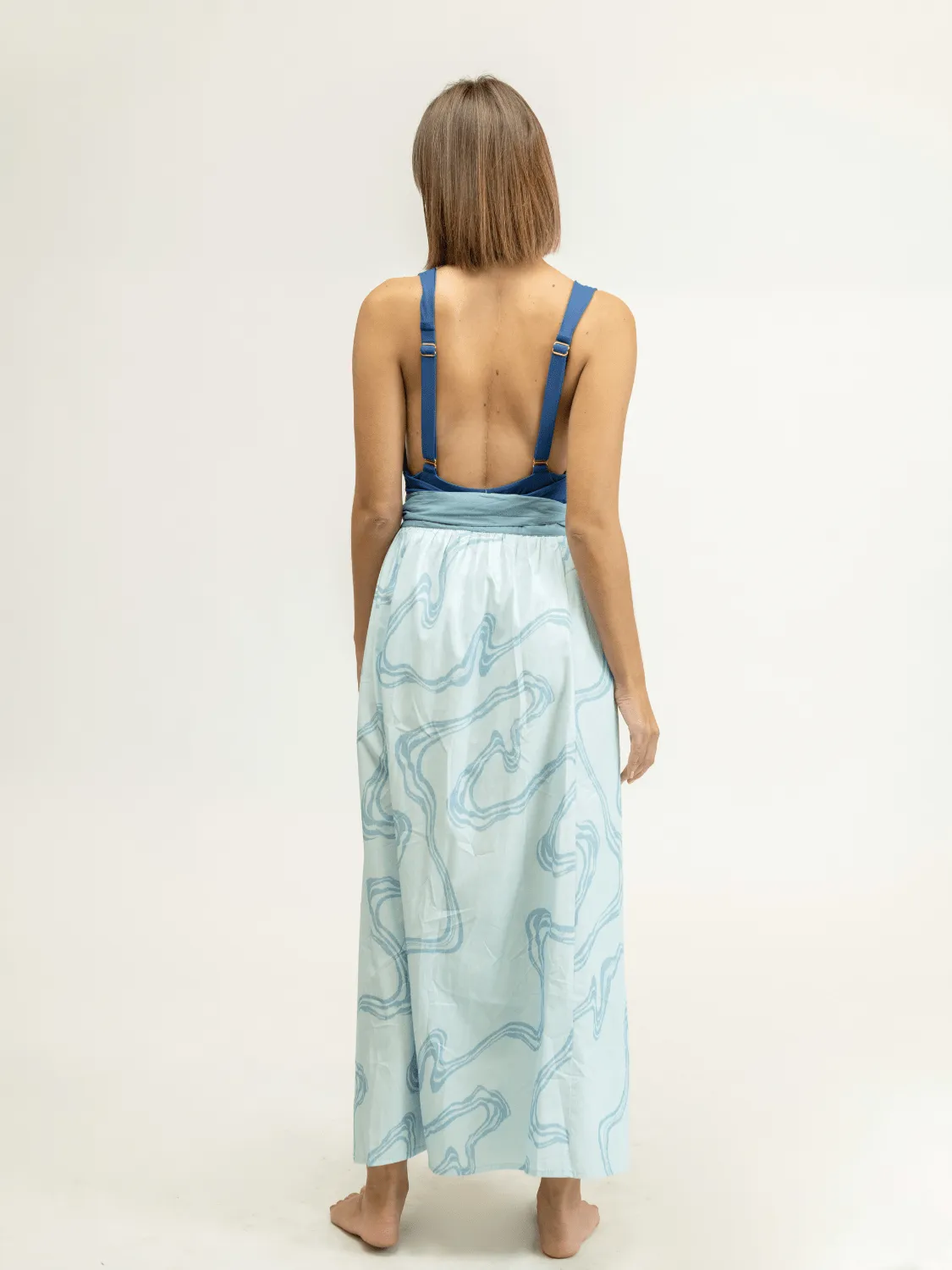 The Sullivan Skirt | Marsh Blue sold by Beau & Ro product image thumbnail 4