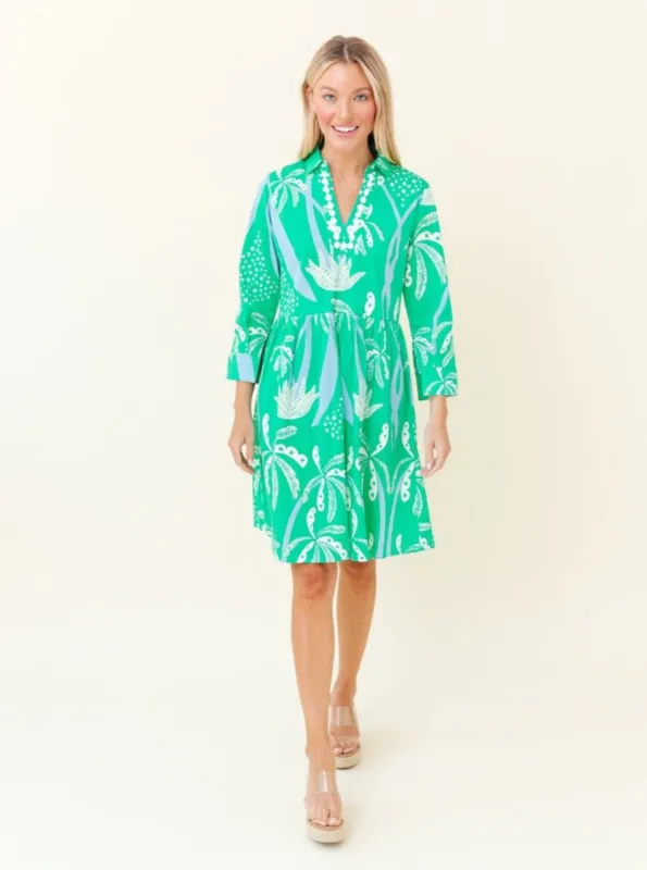 Lucy Dress in Aruba Palm sold by Beau & Ro