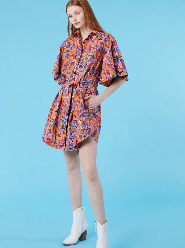 Erika Dress in Painted Floral sold by Beau & Ro