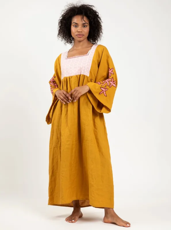 Fly Dress in Ocra sold by Beau & Ro