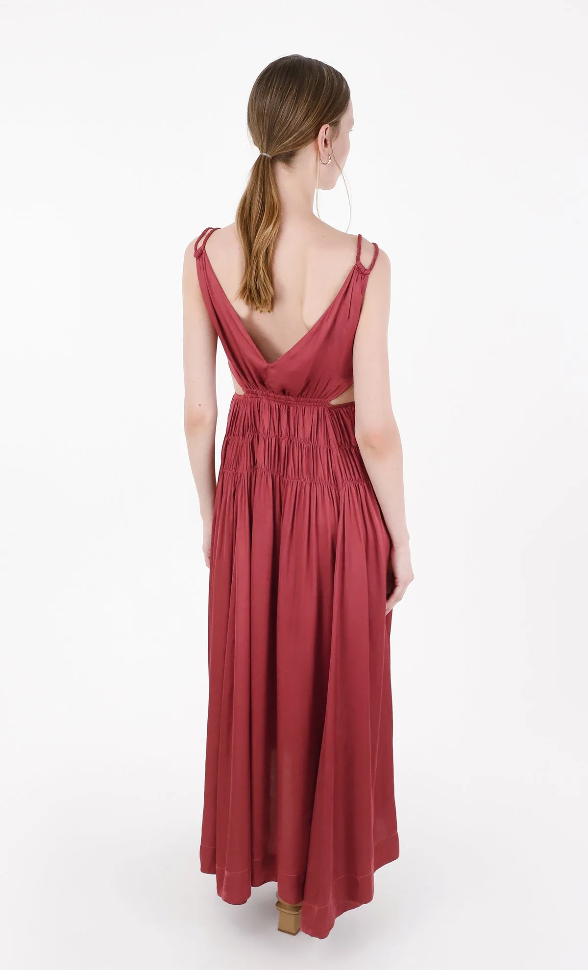 Lollo Long Dress in Red sold by Beau & Ro product image thumbnail 4