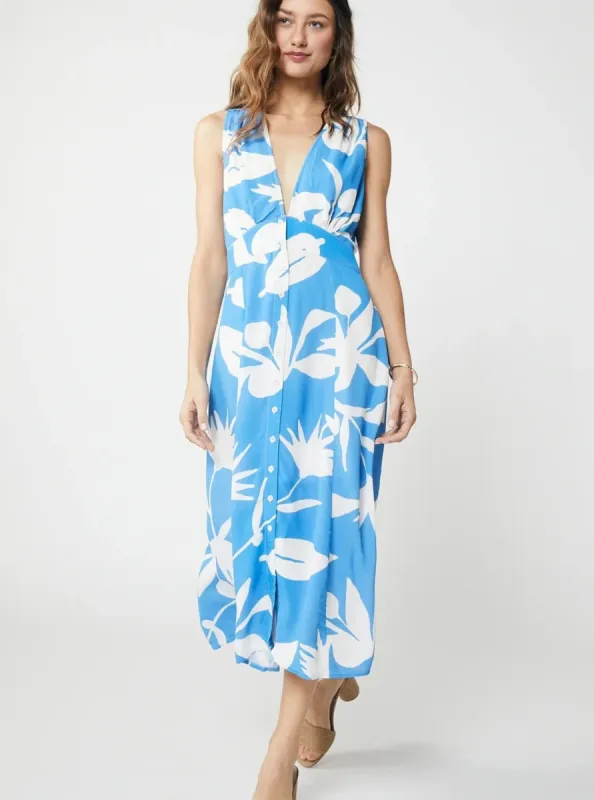 Robin Maxi Dress in Blue Spring sold by Beau & Ro
