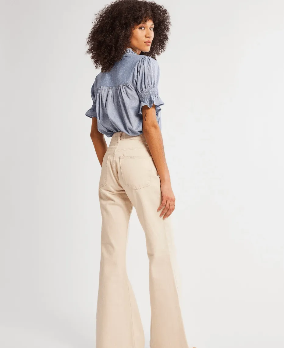 Marnie Top in Chambray Polka Dot sold by Beau & Ro product image thumbnail 2