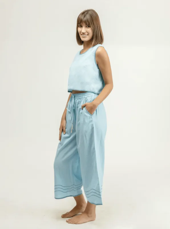 The Beach Pant | Blue sold by Beau & Ro