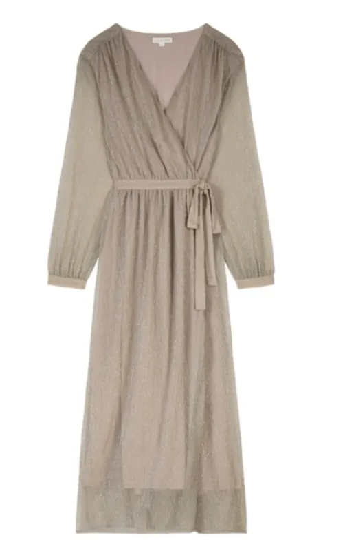 Ylia Dress in Gold sold by Beau & Ro