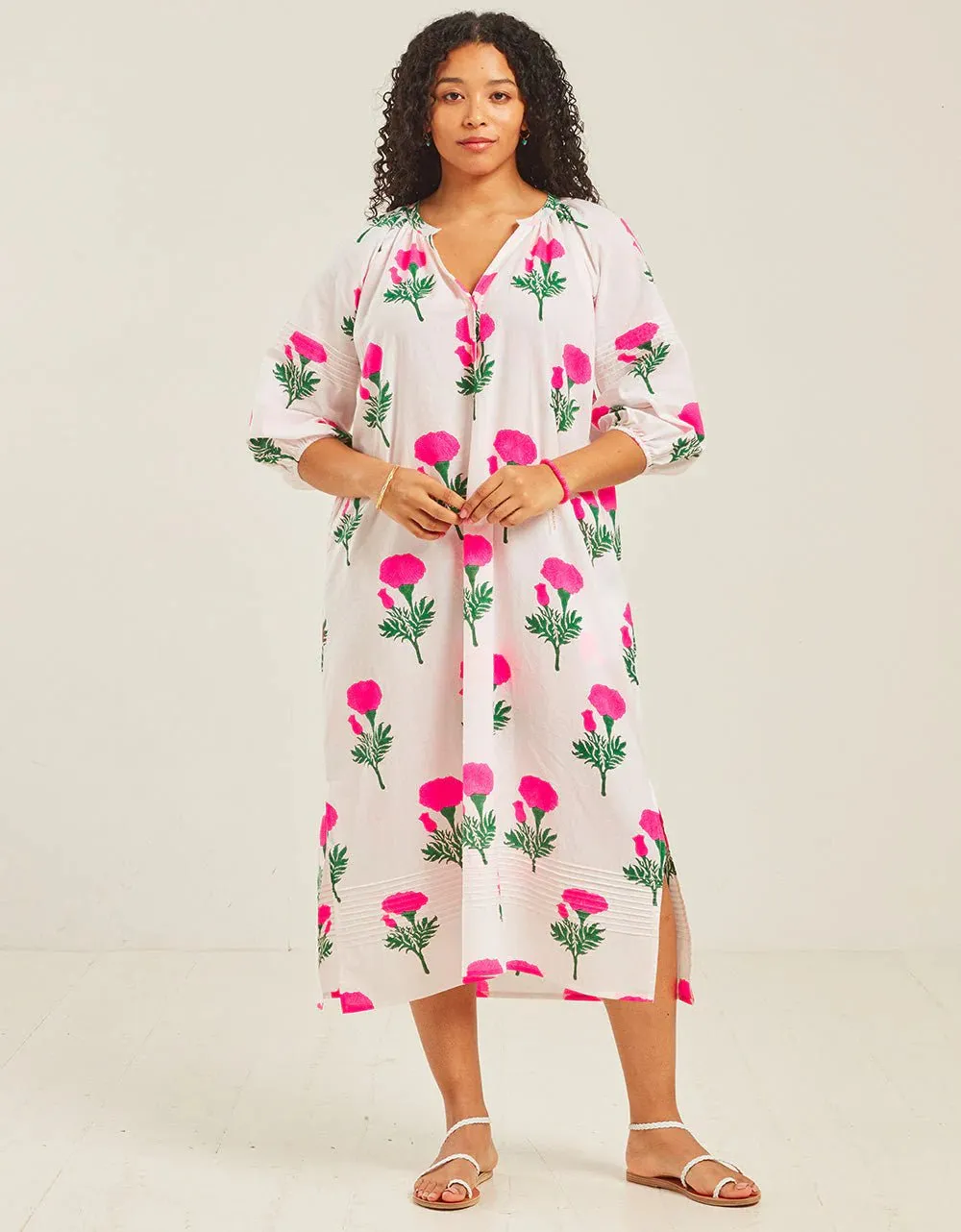 Beach Dress Dress in Neon Marigold sold by Beau & Ro product image thumbnail 2