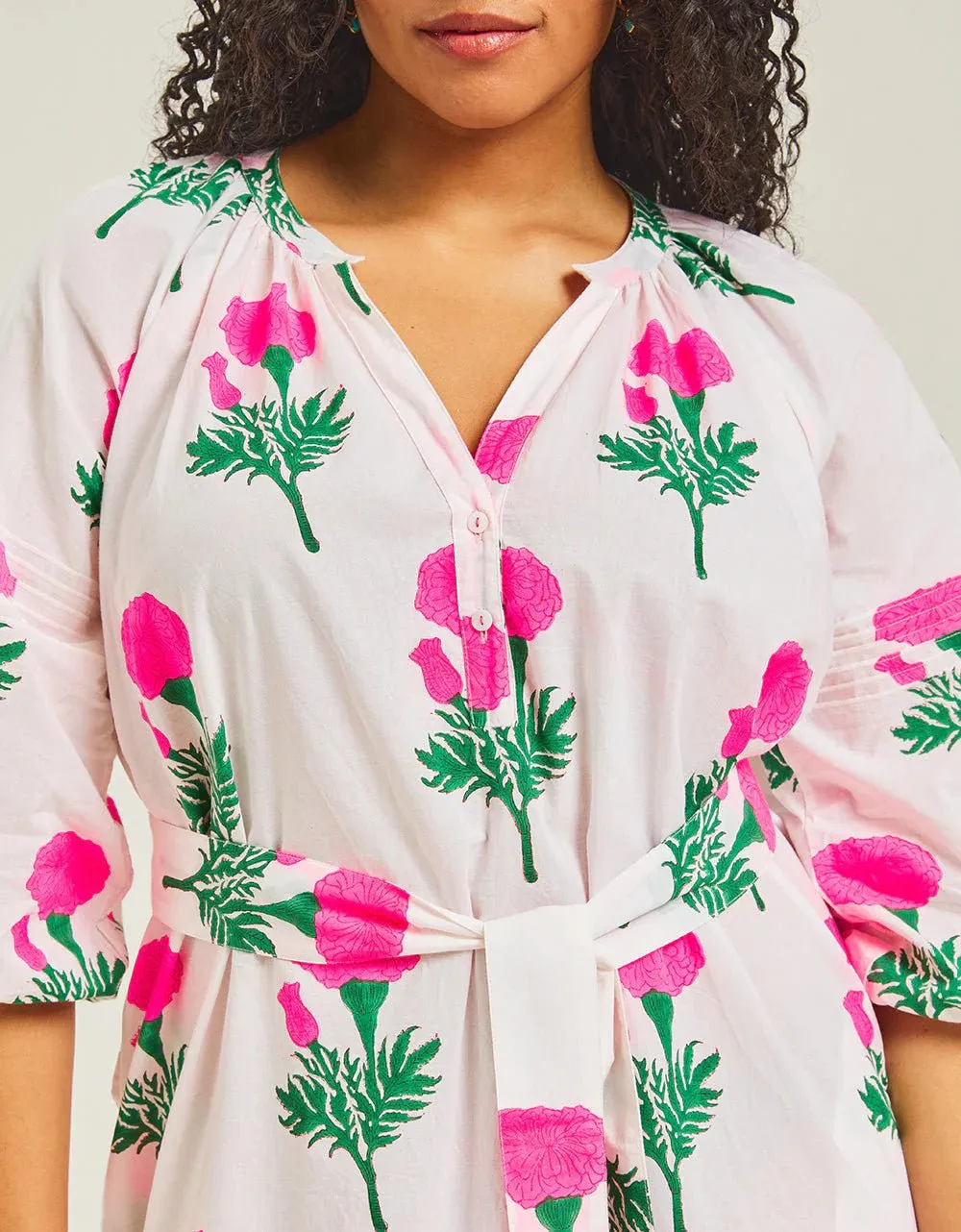 Beach Dress Dress in Neon Marigold sold by Beau & Ro product image thumbnail 5