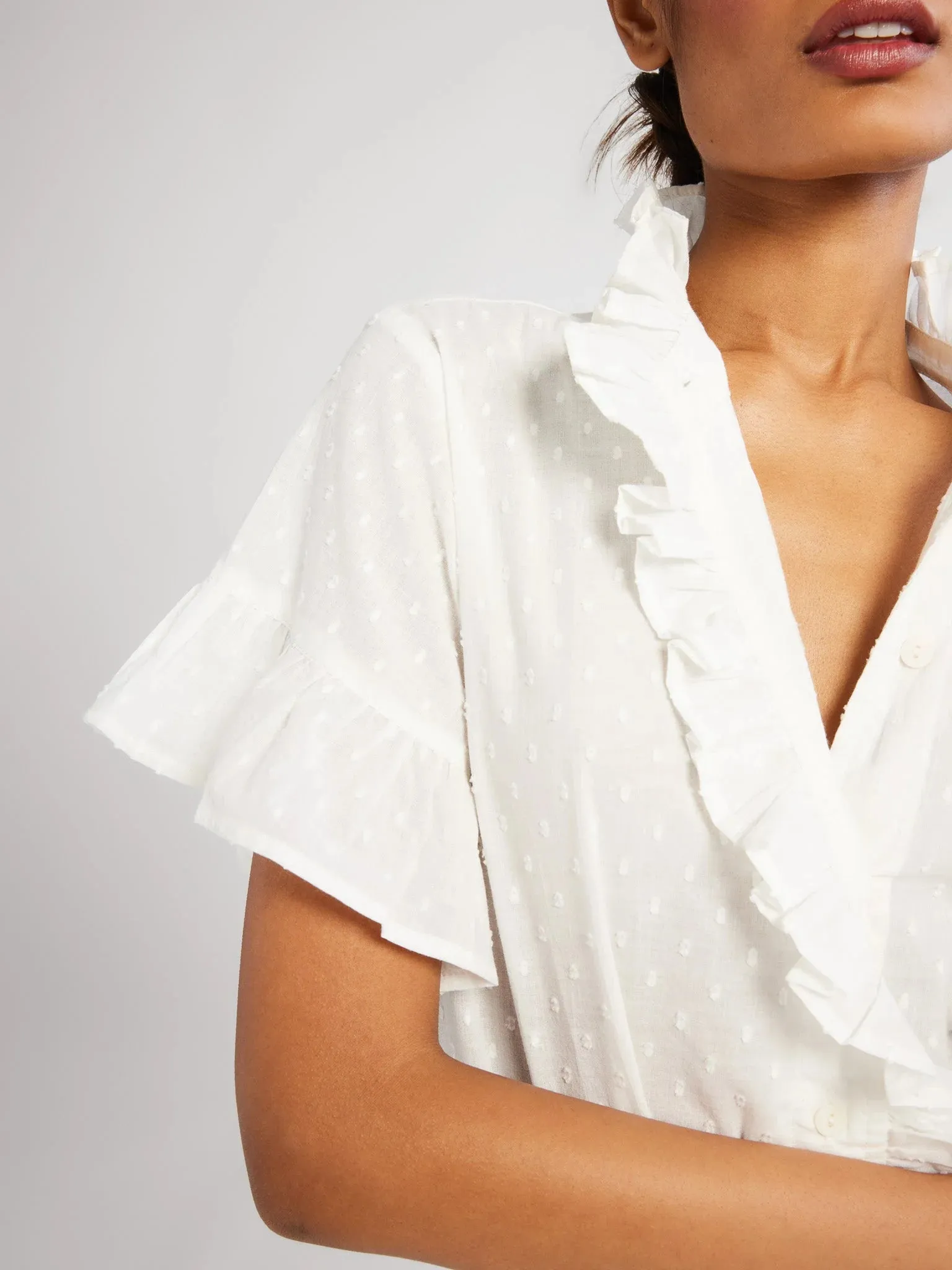 Vanessa Top in Swiss Pearl Dot sold by Beau & Ro product image thumbnail 4