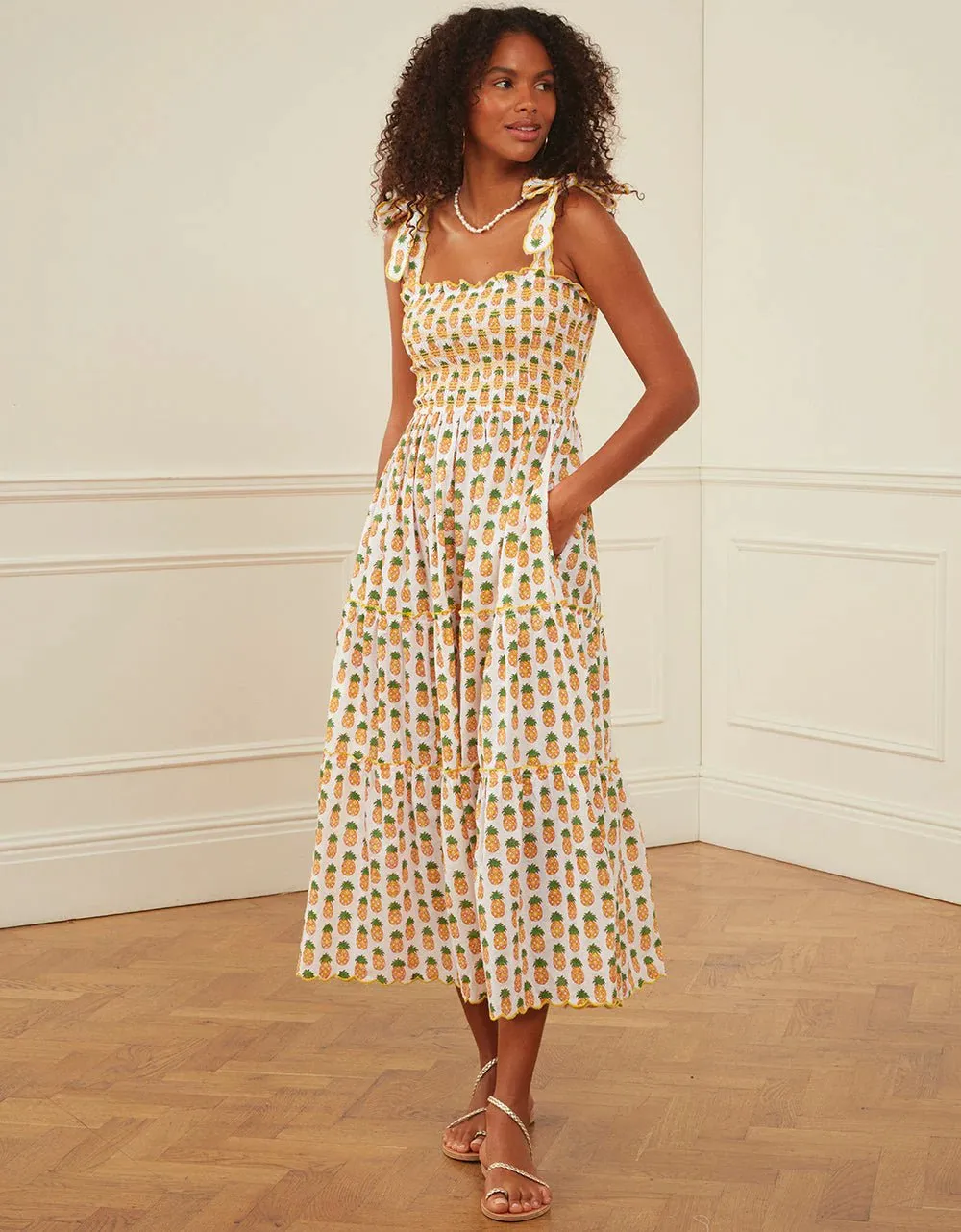 Malaga Dress in Sunshine Pineapple sold by Beau & Ro product image thumbnail 3