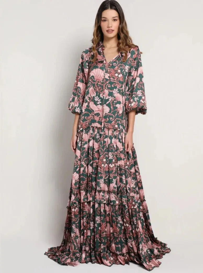 Ilona Dress in Green Blush sold by Beau & Ro