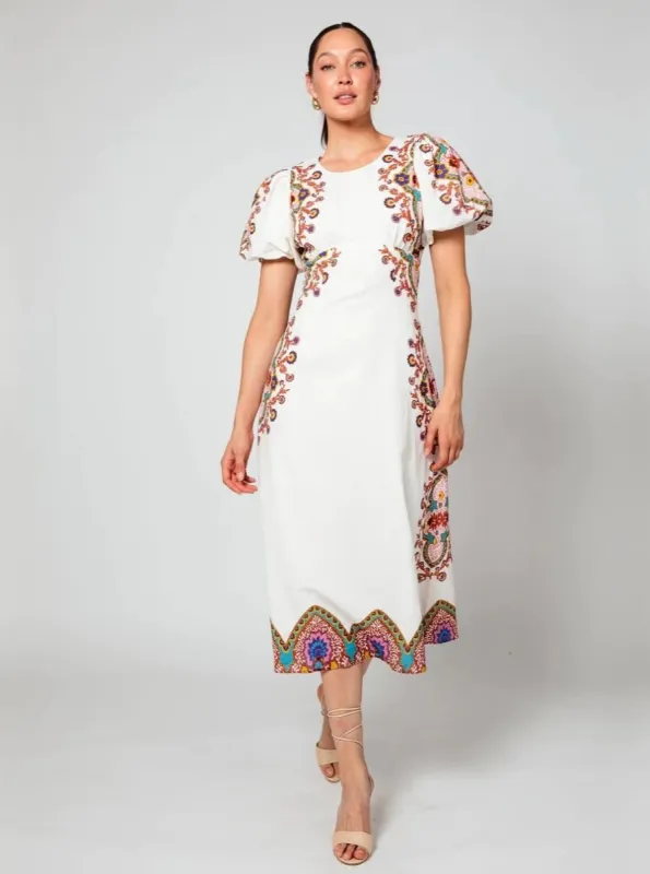 Hope Midi Dress in Lagos sold by Beau & Ro