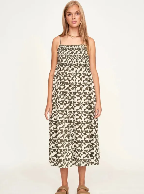 Janeiro Dress in Seaglass Branch sold by Beau & Ro