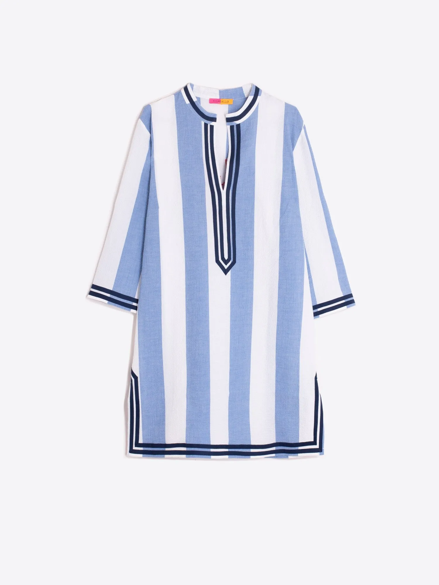 Diletta Kaftan in Embroidered Capri Stripe sold by Beau & Ro product image thumbnail 4