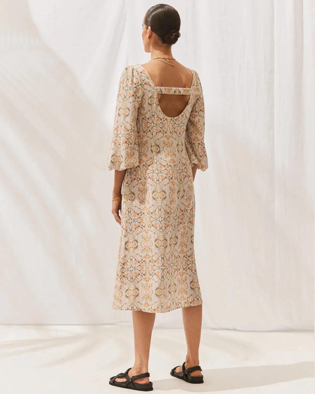 The Fleur Dress in Luzianes Floral sold by Beau & Ro product image thumbnail 4