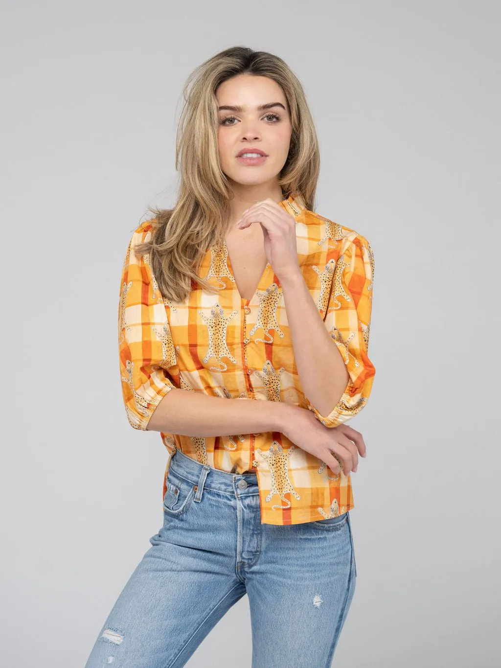 The Lily Top | Clementine Cheetah sold by Beau & Ro product image thumbnail 3