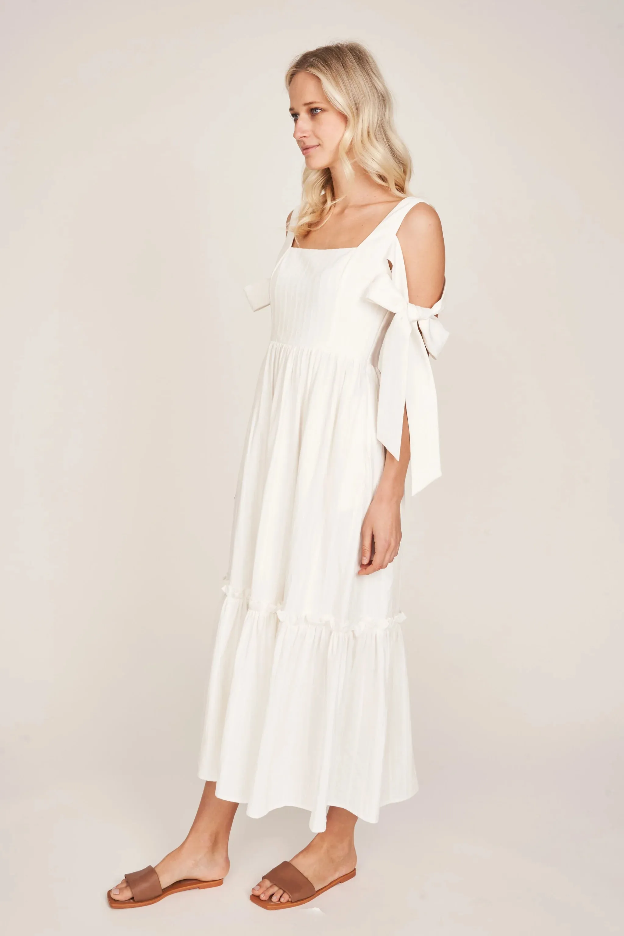 Audrey Dress in White sold by Beau & Ro product image thumbnail 2