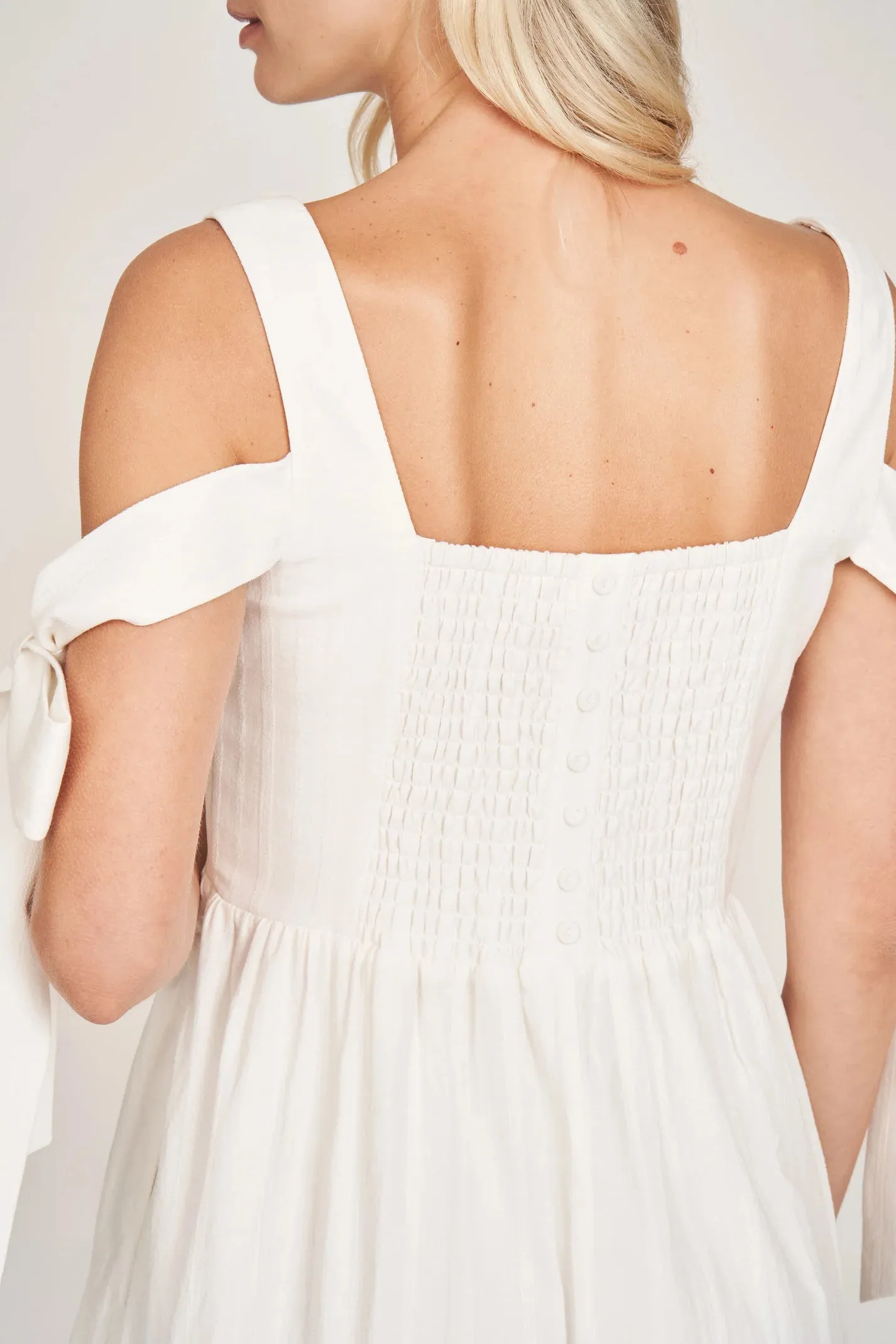 Audrey Dress in White sold by Beau & Ro product image thumbnail 5