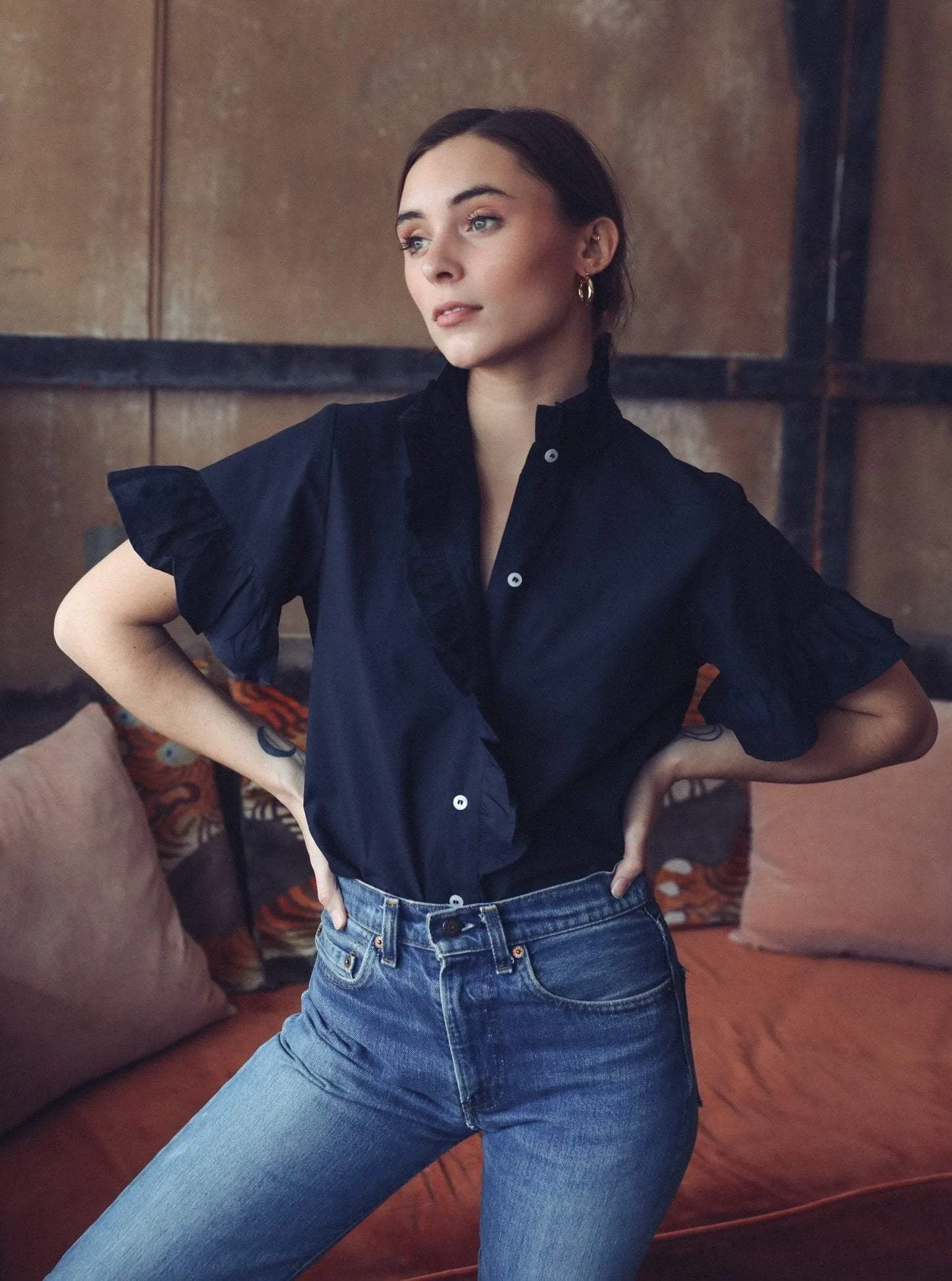 Vanessa Top in Black sold by Beau & Ro