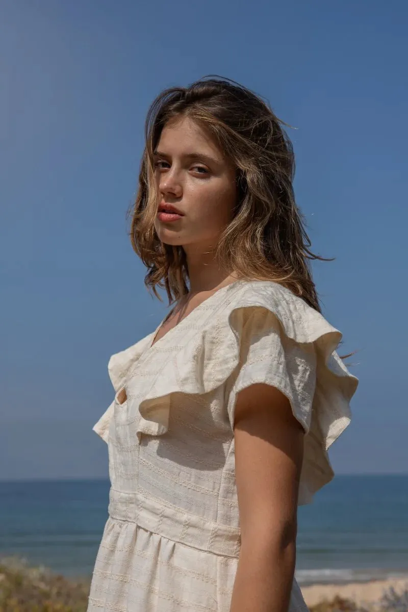 Manon Dress in Off White sold by Beau & Ro product image thumbnail 3