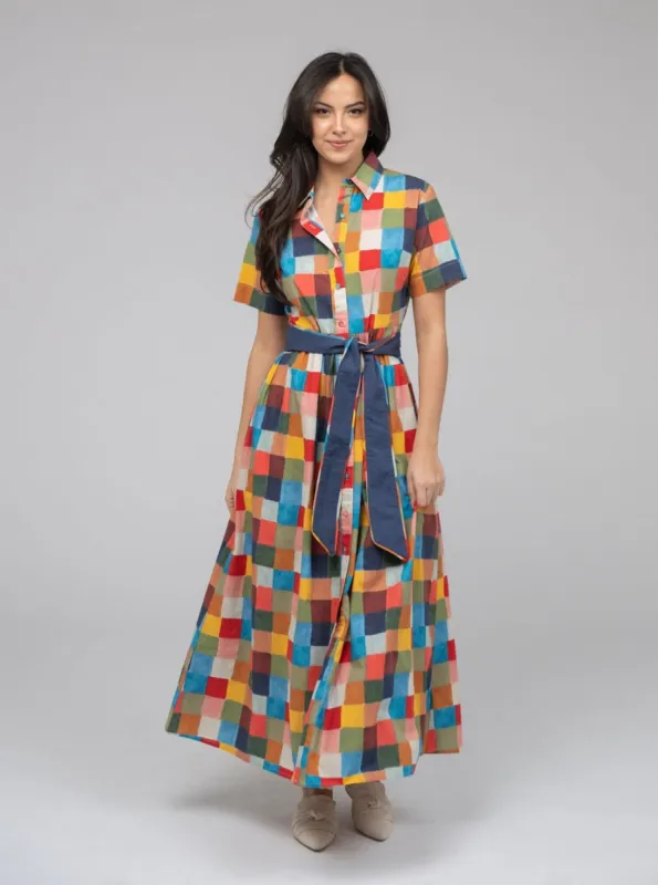 The Elle Maxi Dress | Multi Blocks sold by Beau & Ro