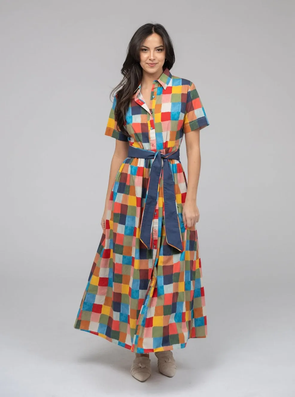 The Elle Maxi Dress | Multi Blocks sold by Beau & Ro