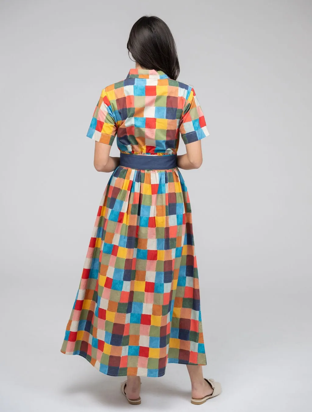 The Elle Maxi Dress | Multi Blocks sold by Beau & Ro product image thumbnail 4