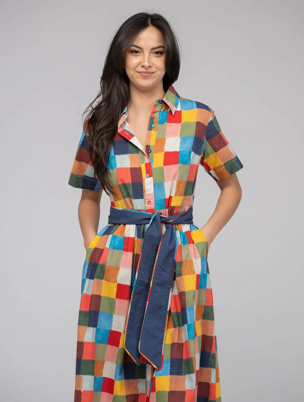The Elle Maxi Dress | Multi Blocks sold by Beau & Ro product image thumbnail 5