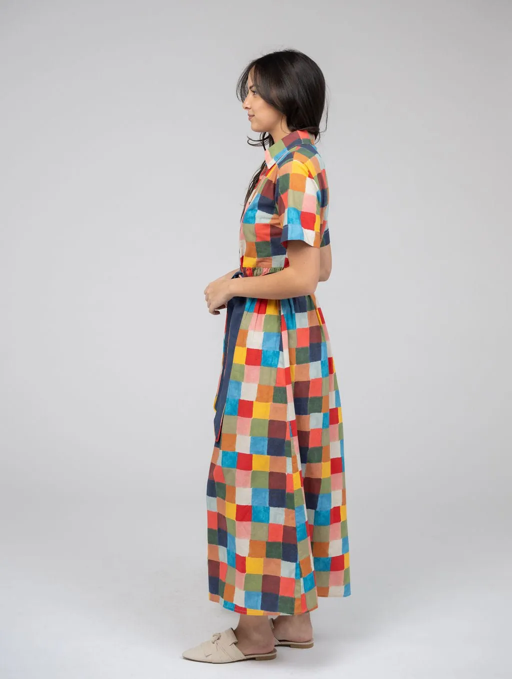 The Elle Maxi Dress | Multi Blocks sold by Beau & Ro product image thumbnail 3