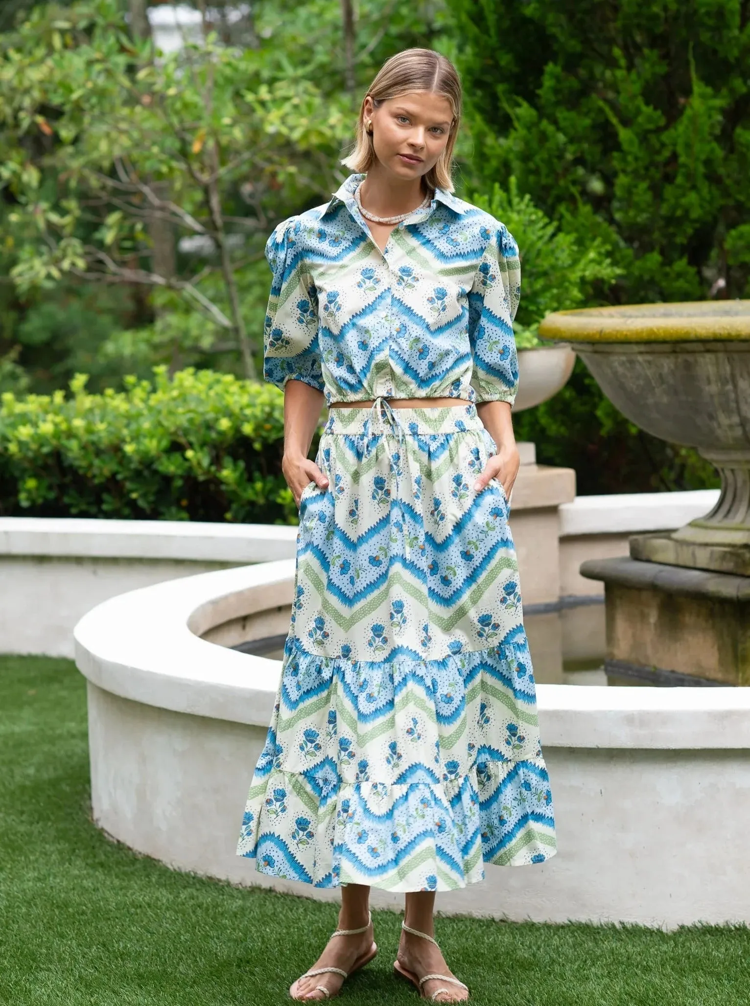 Surrey Skirt in Provence sold by Beau & Ro product image thumbnail 2