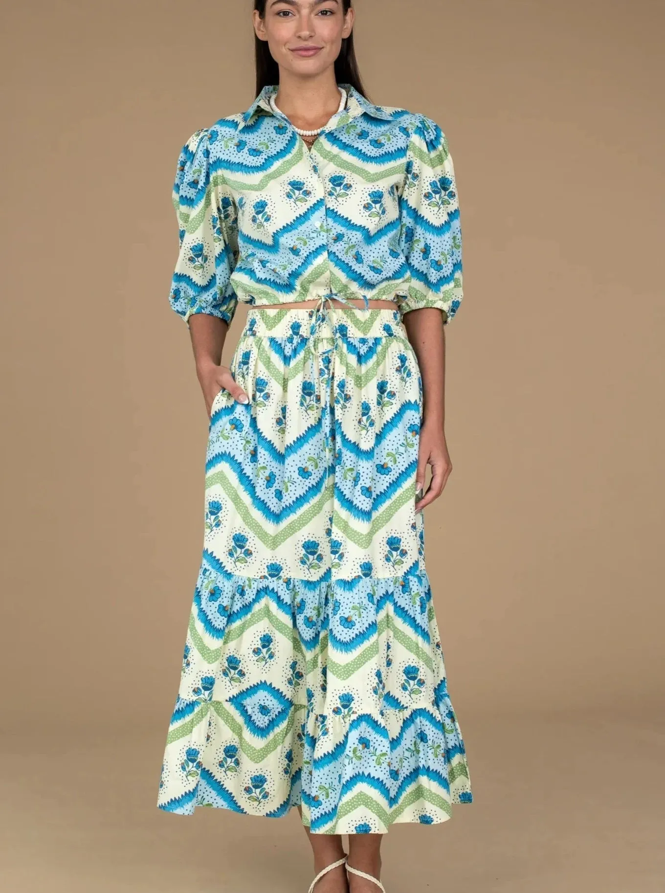 Surrey Skirt in Provence sold by Beau & Ro