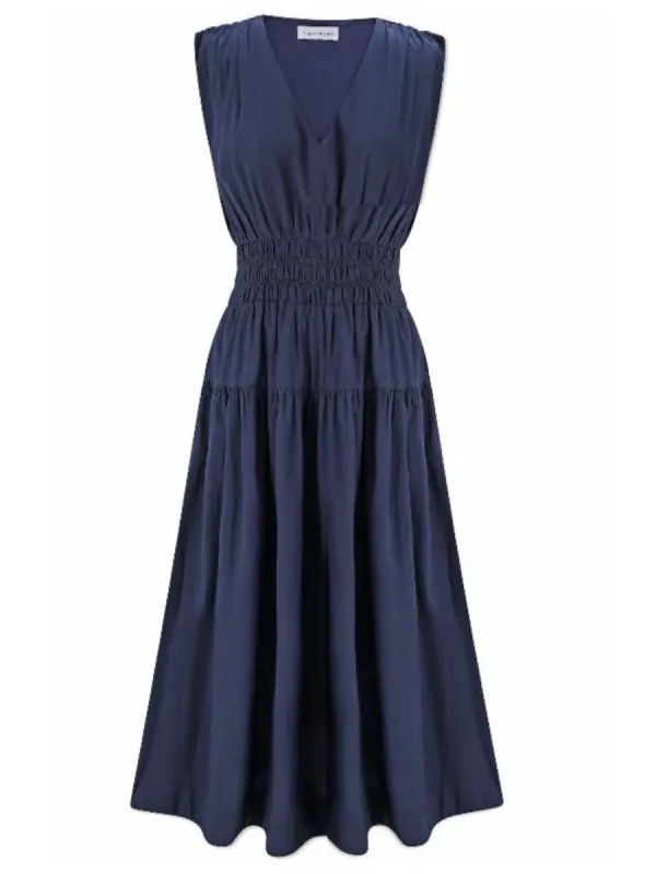 The Eva Dress in Navy sold by Beau & Ro