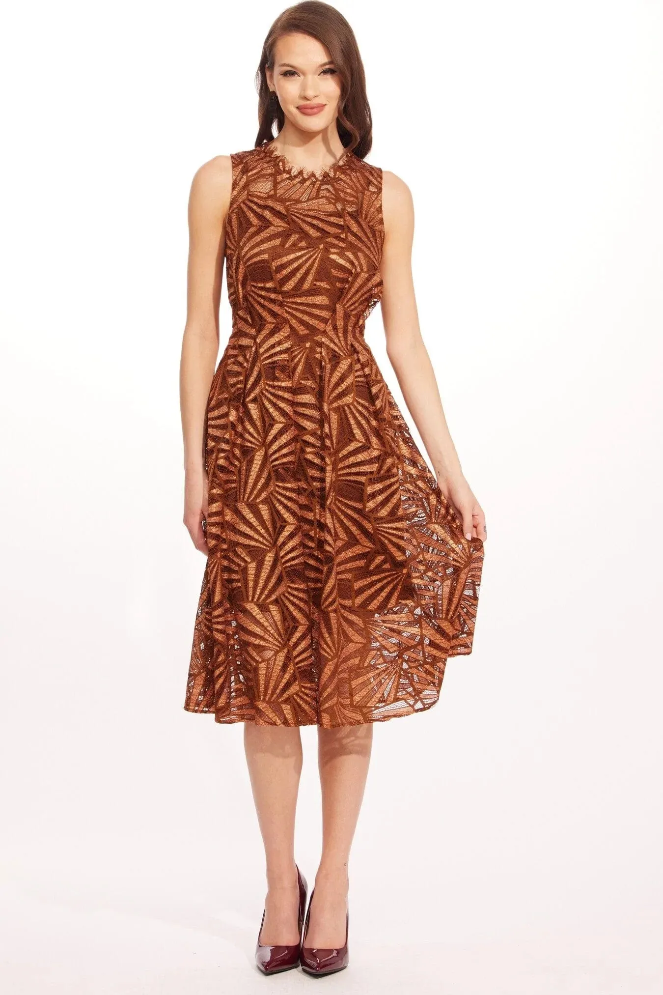 Citi Dress in Copper Lace sold by Beau & Ro product image thumbnail 2